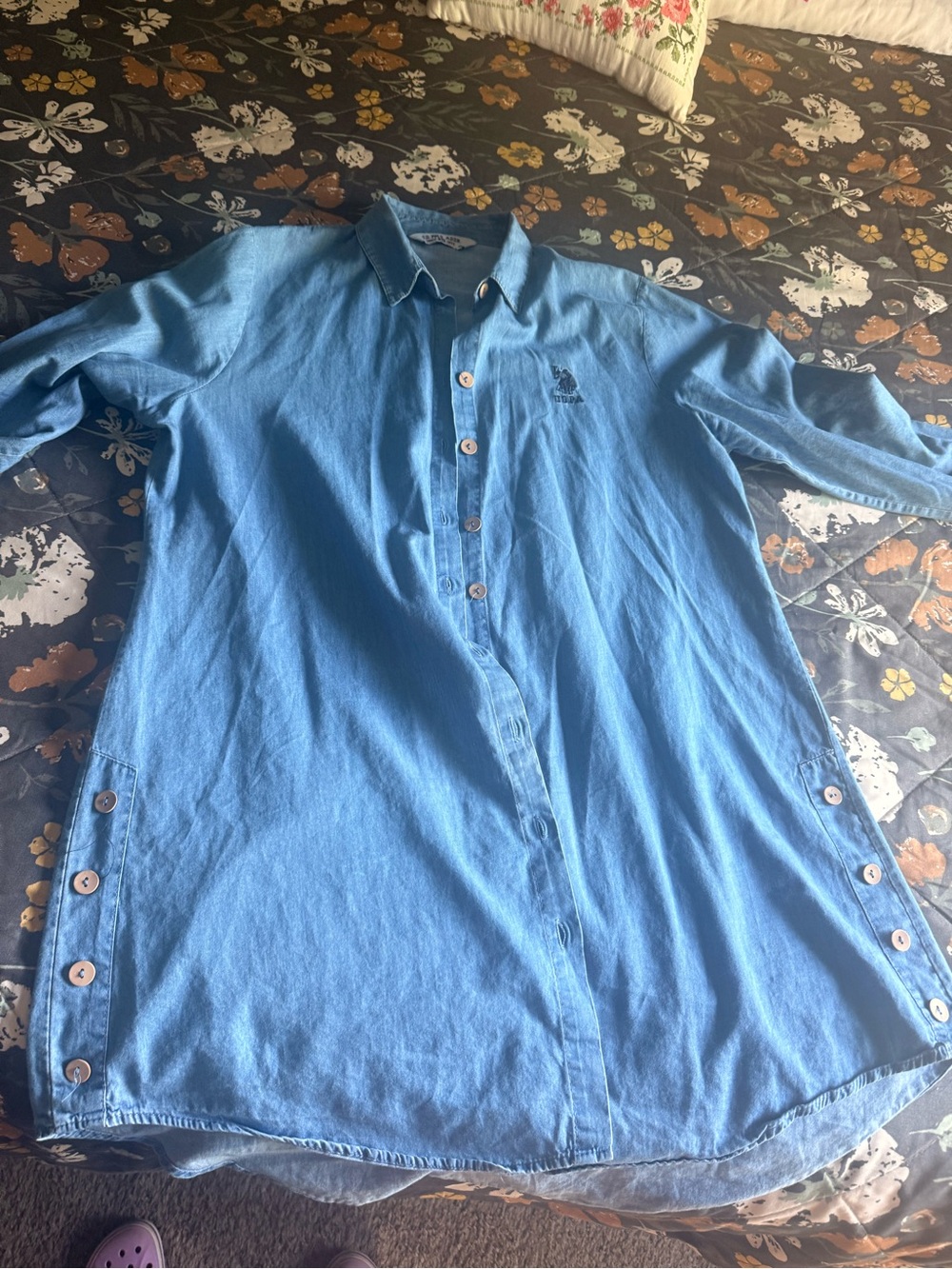 U.S. Polo Assn. Light Blue Men's Button-Down Denim Shirt